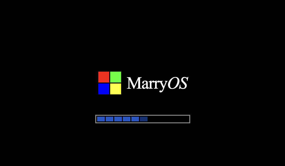 MarryOS boot screen